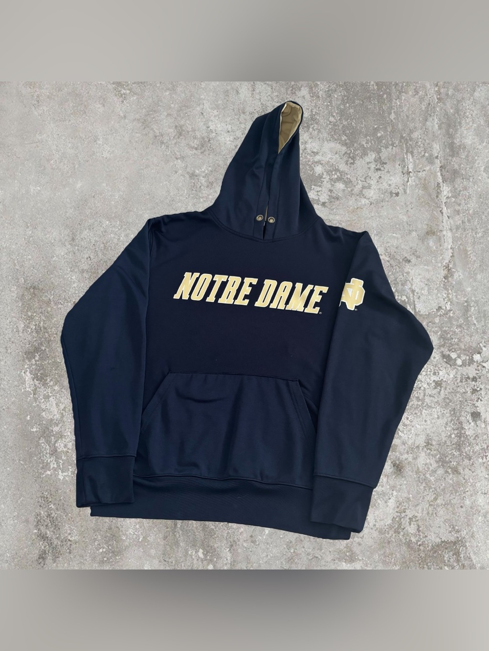 Notre Dame University Stadium Athletics Navy Blue Hoodie